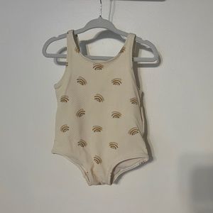 H&M Textured Neutral Rainbow One Piece